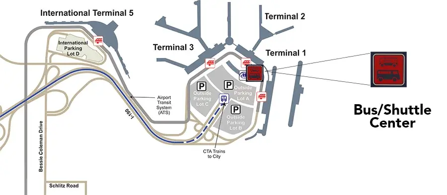 shuttle service from ord to downtown chicago